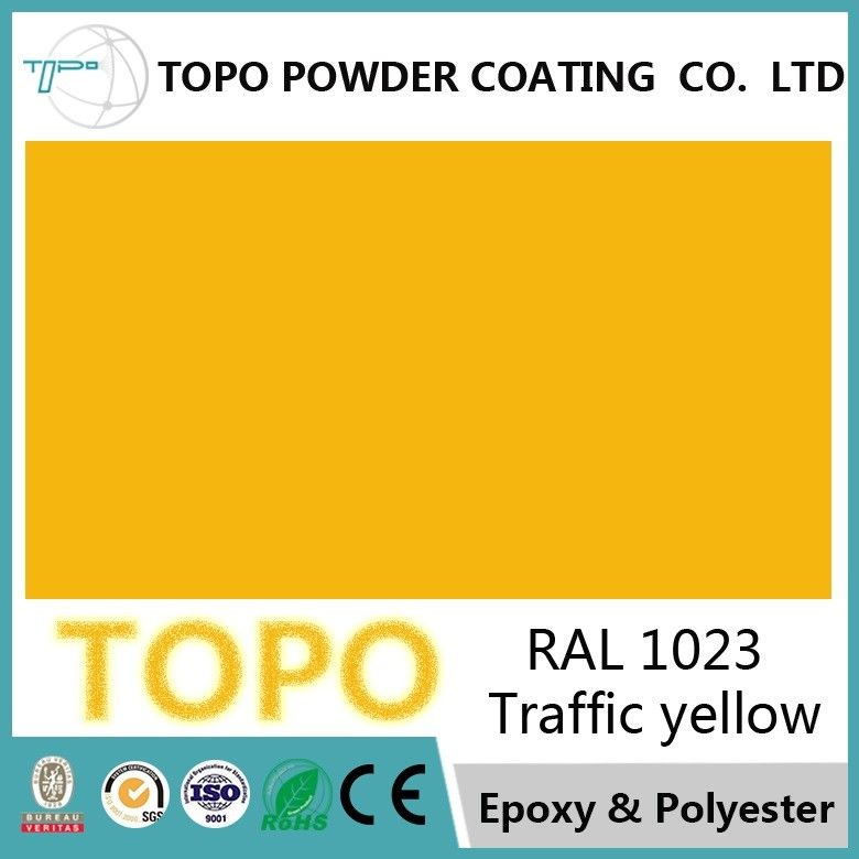 Rivestimento puro giallo della polvere del poliestere di traffico di RAL 1023 per la decorazione esterna